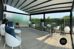 Pergola Clima Rain con arredi Möwee