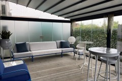 Pergola Clima Rain con arredi Möwee